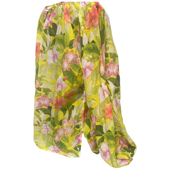 Tommy Bahama Floral Tie-Front Blouse – Pink & Orange |  Flowy Boho Top Size M - Picture 5 of 11